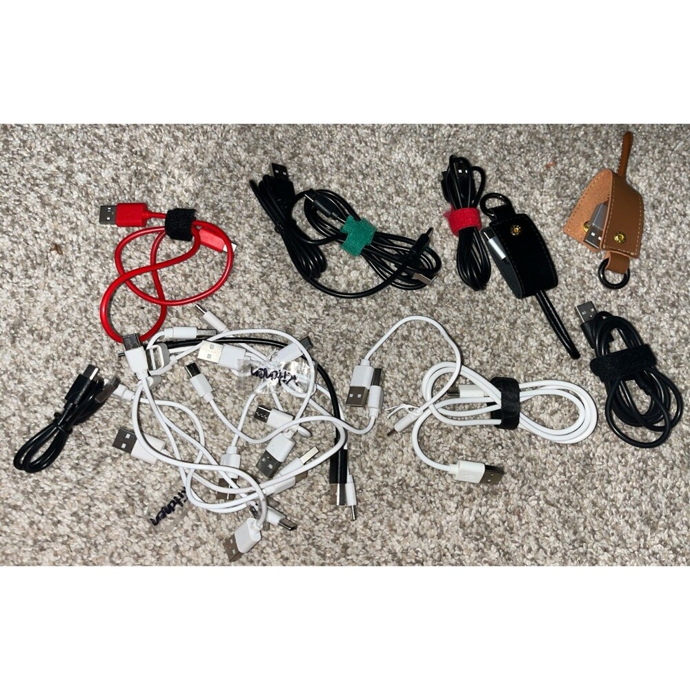 Lot of 20 USB C Cables for Tablets Cameras Phones